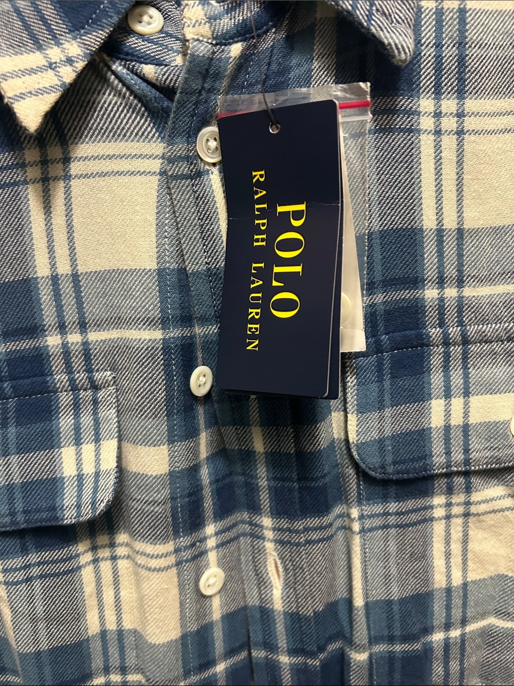 Polo by Ralph Lauren Blue and White Plaid Maxi Shirt Dress - Picture 5 of 5